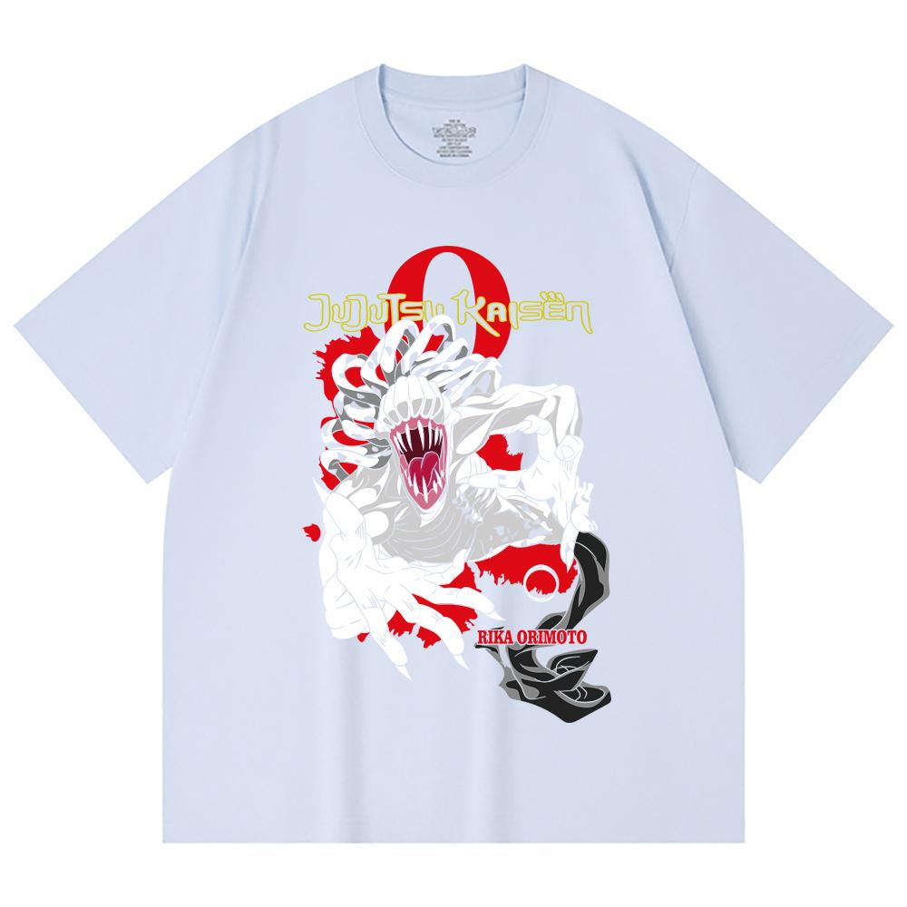 230 Gsm 100% Cotton Jujutsu Kaisen V64 Rika Print Unisex Heavy Cotton T Shirt