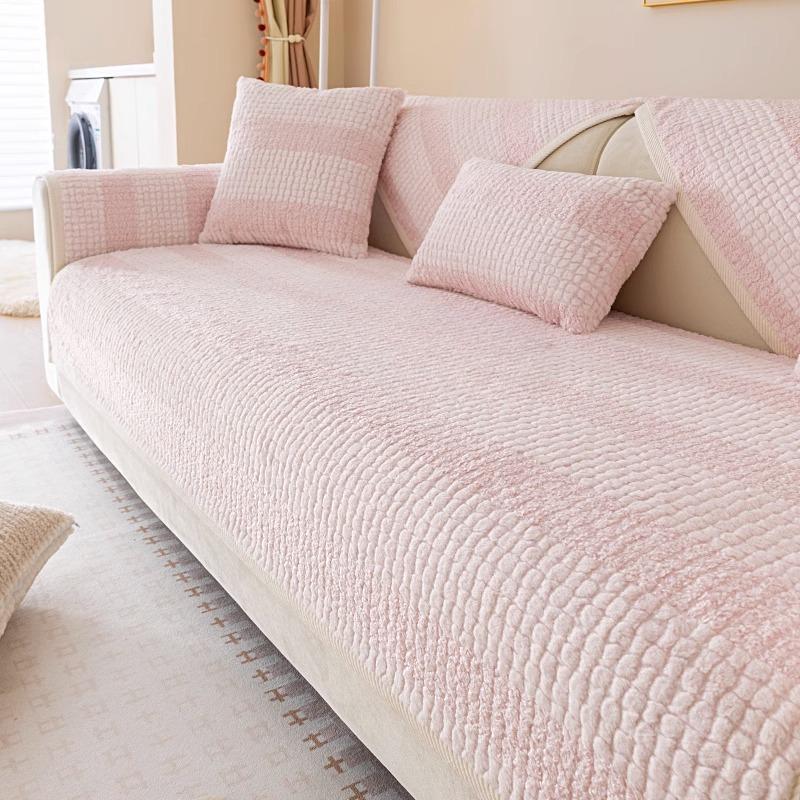 Plush Sofa Cushion Winter Thickened Non-Slip Cushion Simple Modern Leather Sofa Cover Cover Cloth