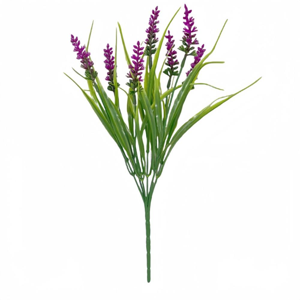 DIY Vase Ornaments 35cm Artificial Fall Flowers Adjustable Durable Faux Lavender Flowers Lifelike Faux Plants Home Porch