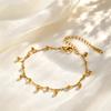 Dainty Gold Color Round Ball Bracelet for Women Stainless Steel Non-fading Beads Chain Bracelets Fashion Jewelry Accessories