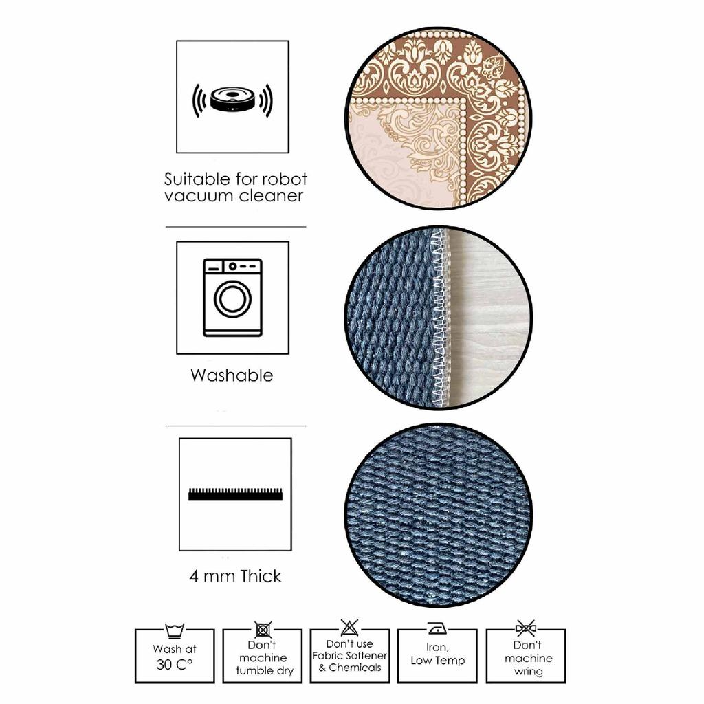 Decorative Special Design Modern Floor Rugs Patterned Non-Slip Base Washable