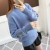 Women Knitted Sweater Floral Embroidery Thick Sweater Pullovers2023 Autumn Winter New Long Sleeve Turleneck Sweaters