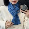 Warm Knitted Wool Scarf Winter Short Snood Neckerchief Korean Cross Neck Scarves  For Women Girl