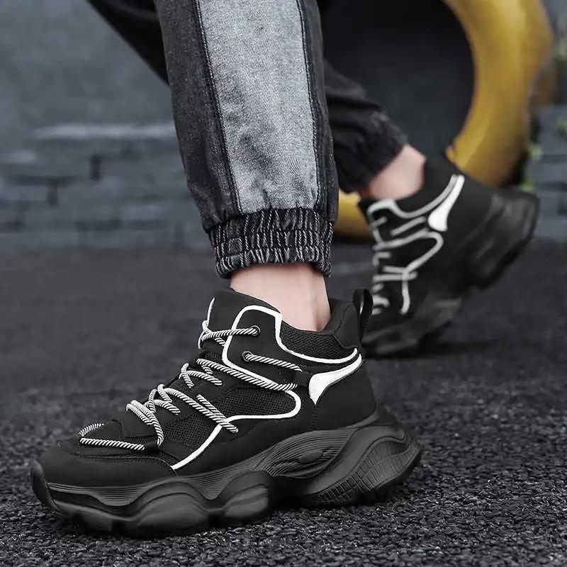 Fashion Synthetic Leather Thick-heeled New Summer Sneakers Training Sports Athlete Male Shoes White Men Pretty Shoos Tenisfeminino