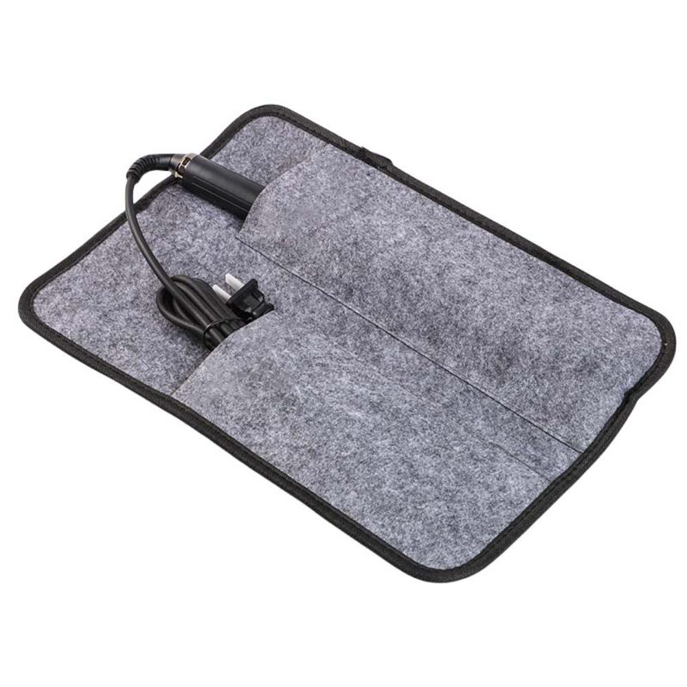 Felt Curling Iron Bag Heat-Resistant Dustproof Straightener Storage Pouch HighTemperature Curling Iron Insulation Mat