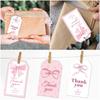 50PCS Bowknot Hang Labels with 10m Ropes Package Decoration NEW Wrapping Card  Gifts