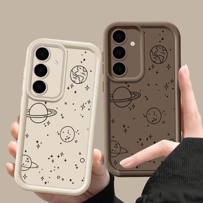 Custodia per Telefono con Stampa di Pianeti Cartoni Animati Per Samsung S25 S24 FE S23 S22 Ultra S21 S20 FE A55 A54 A53 A52 A35 A34 A15 A14 A17 A37 A57 S26 Copertura in Silicone Opaco