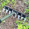 8-Tine Weeding Rake Adjustable Long Handle Weeding Tool Heavy Duty Weed Puller Manual Weeder for Garden Lawn Yard