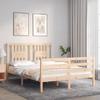 VidaXL Bed Frames with Double Headboard Solid Wood 3194546
