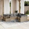 VidaXL Garden Lounge Set with Cushions 10 Pcs Beige Braided Resin 3268139