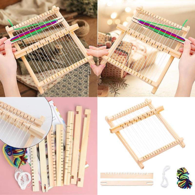 Wood Multiple Craft Loomed Set for Beginner and Experts WithPortable Designs and High Performances Adjustment