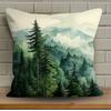 Colorful Peaceful Forest Landscape Printed Pillowcase, Home Decoration Pillow, Living Room Sofa Decoration Pillowcase
