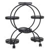 Susire Flower with Flower Potted Plant Plant Garden Flower Gardening Balcony Stand, Indoor, Casters, Iron, Black, Stand, Stand, Shelf, Rack, Stand,