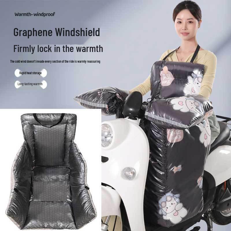 

2025 Electric Motorcycle Windshield Cover: Split Type, Double-Sided, Waterproof, Thickened for Winter Warmth and Cold Protection.