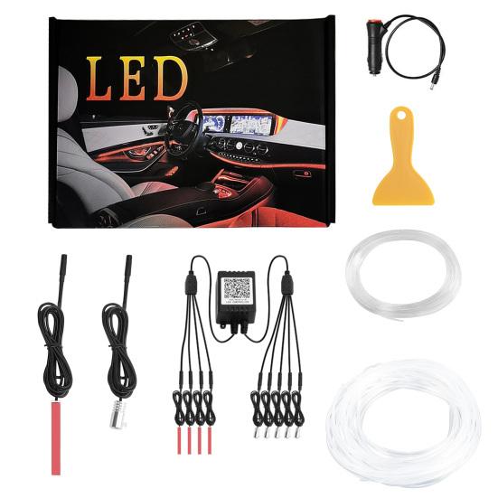 Car LED Strip Lights 5-in-1 Multicolor APP Controlled Car Interior RGB Ambient Light