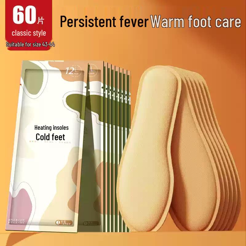 Mugwort Self-Heating Insoles - Warm Foot Patches for Women, Men & Baby - 12-Hour Heating for Cold Feet In Winter