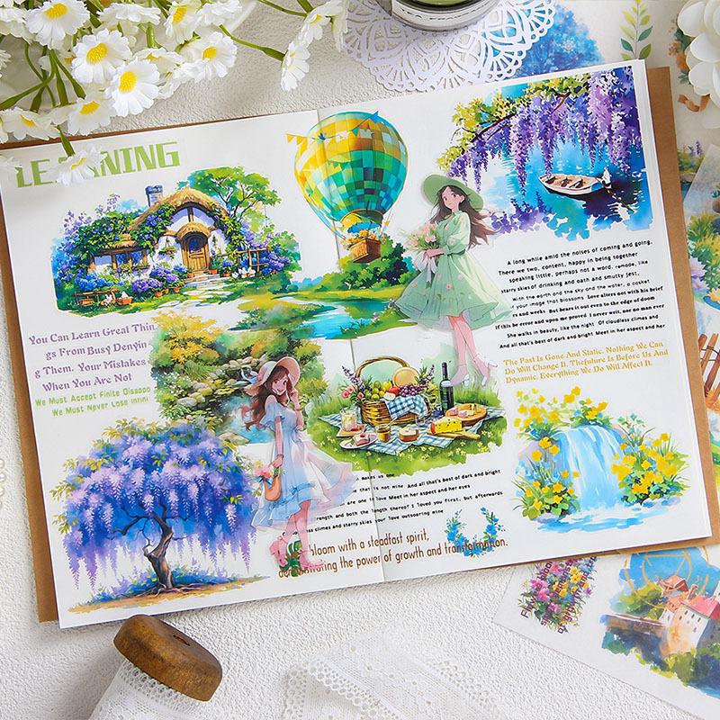 Yuezhen ZABC Zhilan Mantdi Waterproof PET Die-cut Sticker Book for Journals