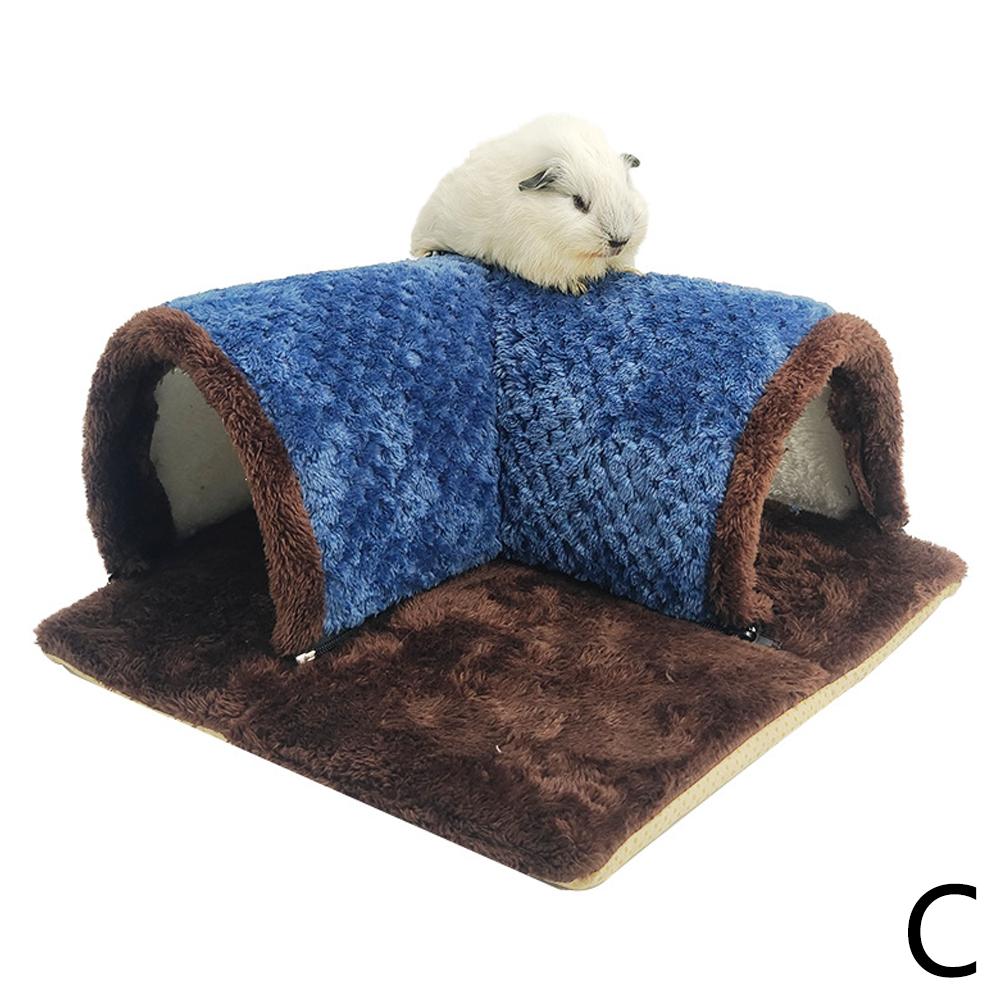 Теплый домик-туннель-кровать для морской свинки, Мягкие съемные туннели и трубки для клетки морской свинки, Флисовые укрытия для морской свинки и крысы, Прочный
