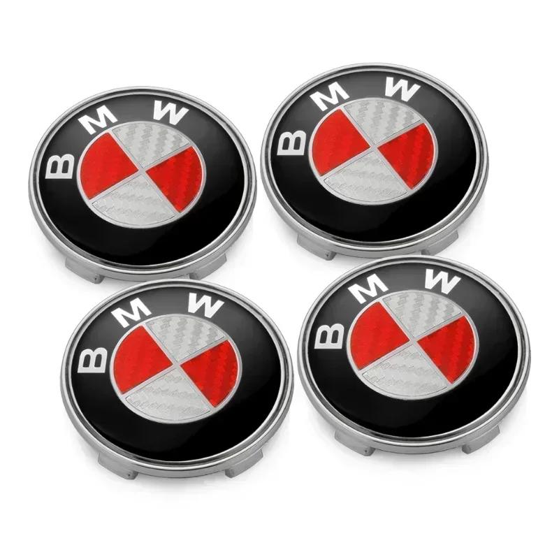 XKUGH1 For BMW New 2025 New 7pcs Car Front Emblem 7pcs Car Front Emblem Rear Badge Wheel Hub Cap Sticker for E46 E90 E60 F10 F11 F20 F3