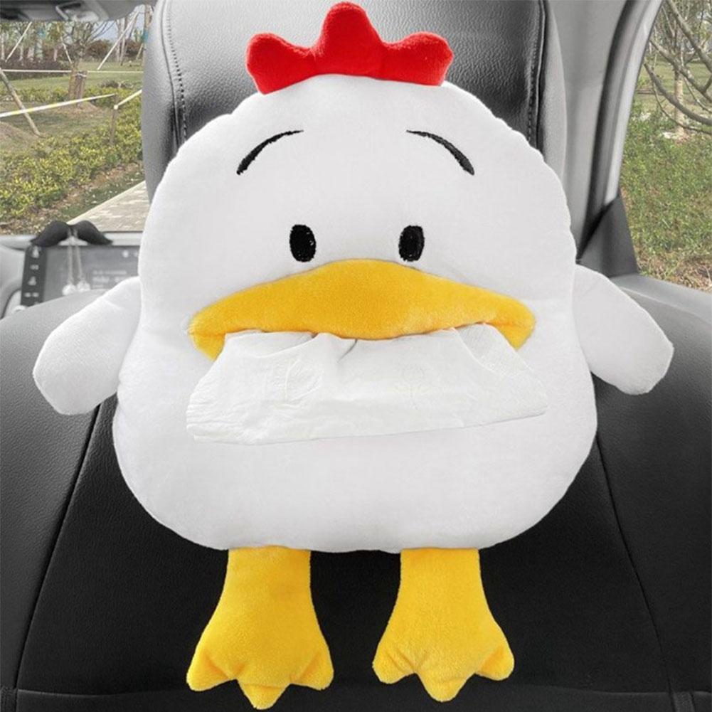 Cute Cartoon Car Tissue Box Creative Short Plush Tissue Box for Car Armrest Box Car Tissue Boxes For The Car Napkin Box Sto