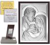 SREBRNY OBRAZEK ŚWIĘTA RODZINA PAMIĄTKA ŚLUBU CHRZTU KOMUNII 6649WM 9 X 13 Cm