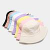 Couple tide basin hat female face small spring summer Internet celebrity cotton abrasive embroidered bucket hat male outdoor shade