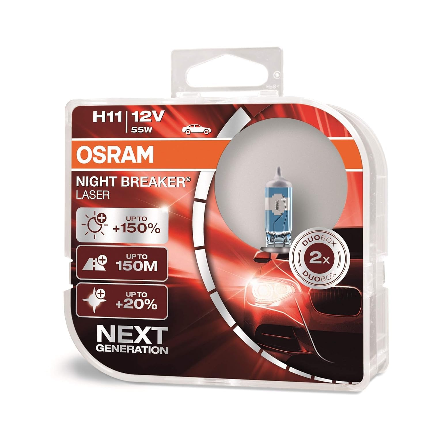 Osram 64211NL H11 55W Nightbreaker Laser Галогенная лампа высокой яркости