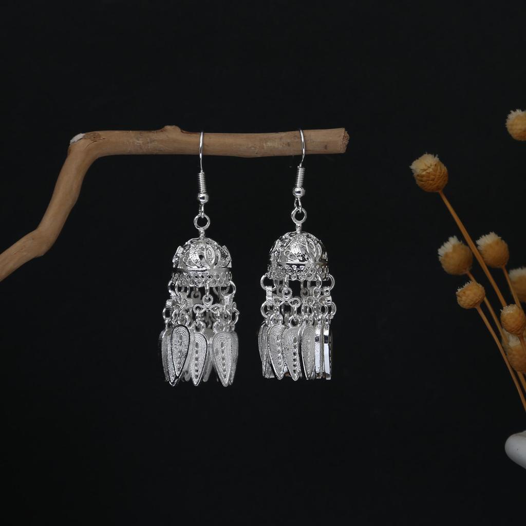 Miao Long Silber Quastenohrringe: Ethnischer Stil, Leichter Luxus, Übertriebenes Design für Frauen