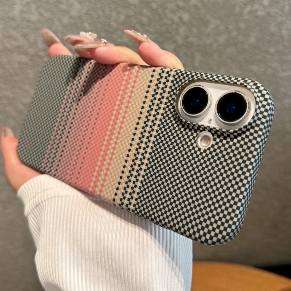 

kevlar Carbon Fiber Texture Case for iPhone 17 16 15 14 13 12 Pro Max Phone Case Ultra Thin light Aramid Fiber PC Cover iPhone17 Pro Max