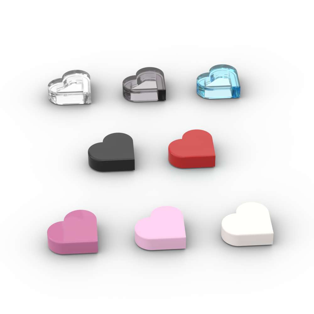 Professional Fishing Unisex Kids Moc 10Pcs 39739 Round 1X1 Building Blocks Heart Love Playing Plate Bricks Particle Puzzle Idea Toys Children Birthday Kid Gifts