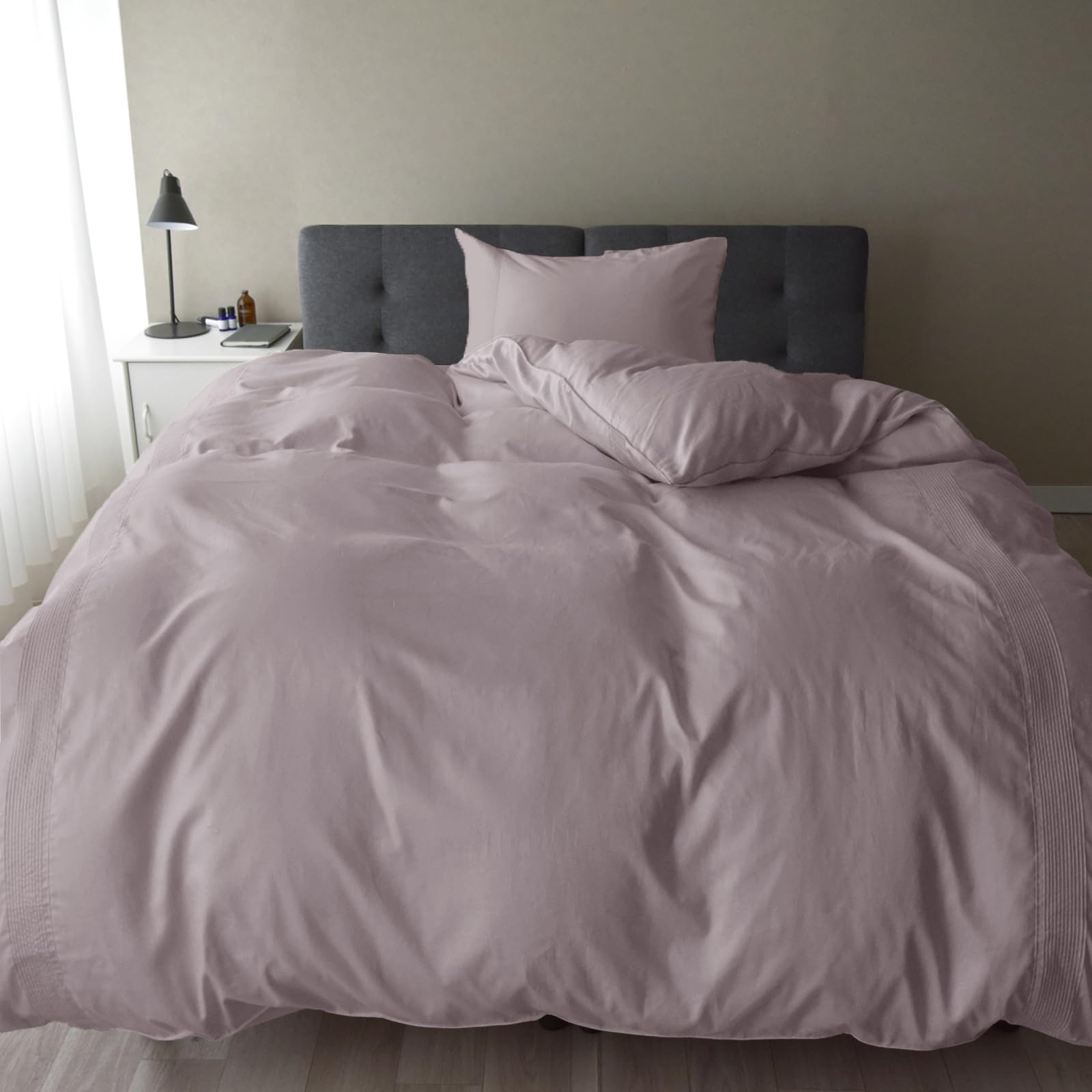 

Пододеяльник Sleep Tailor Made in 3 Piece Duvet Cover Single, Silky Rare Domestic Pintuck Duvet Fitted Pillowcase Pintuck Single Japan, Set, Set, 100%