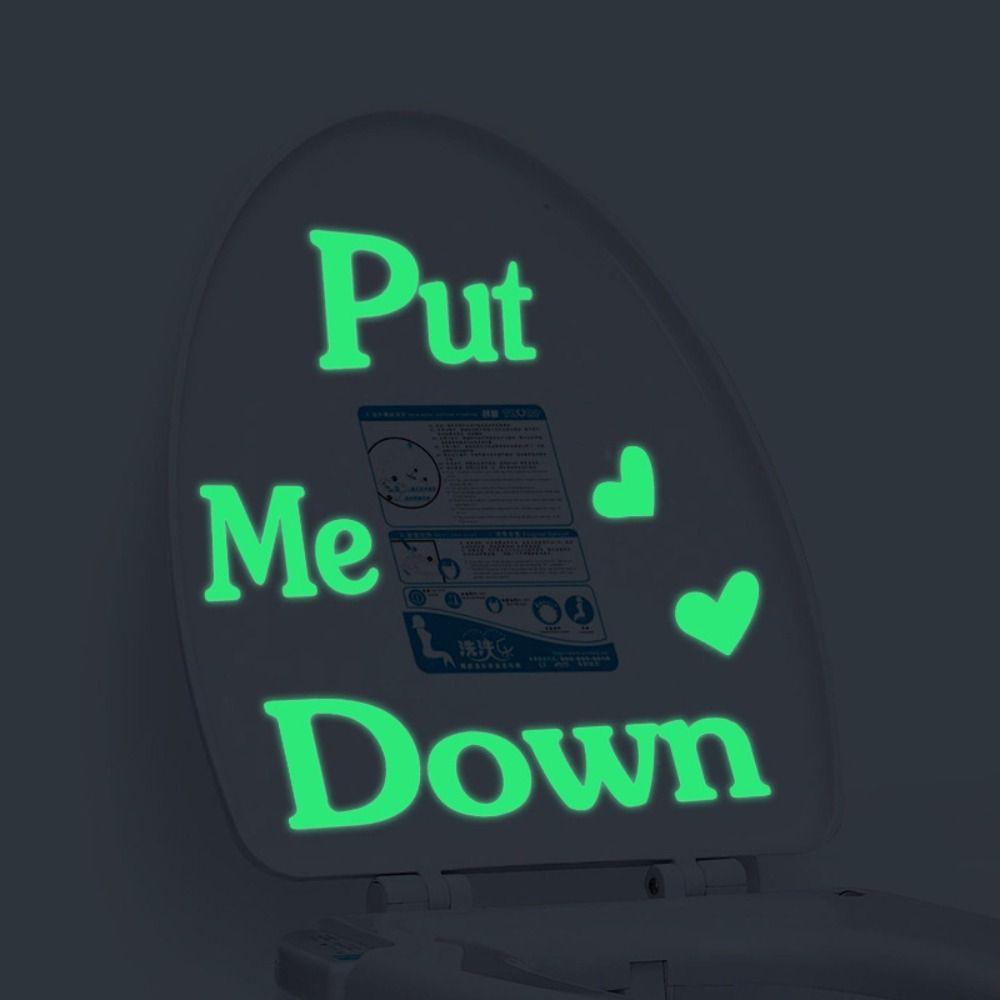 

Art Letters Hit Target Toilet Stickers Removable Bathroom Luminous Decal Bathroom 6