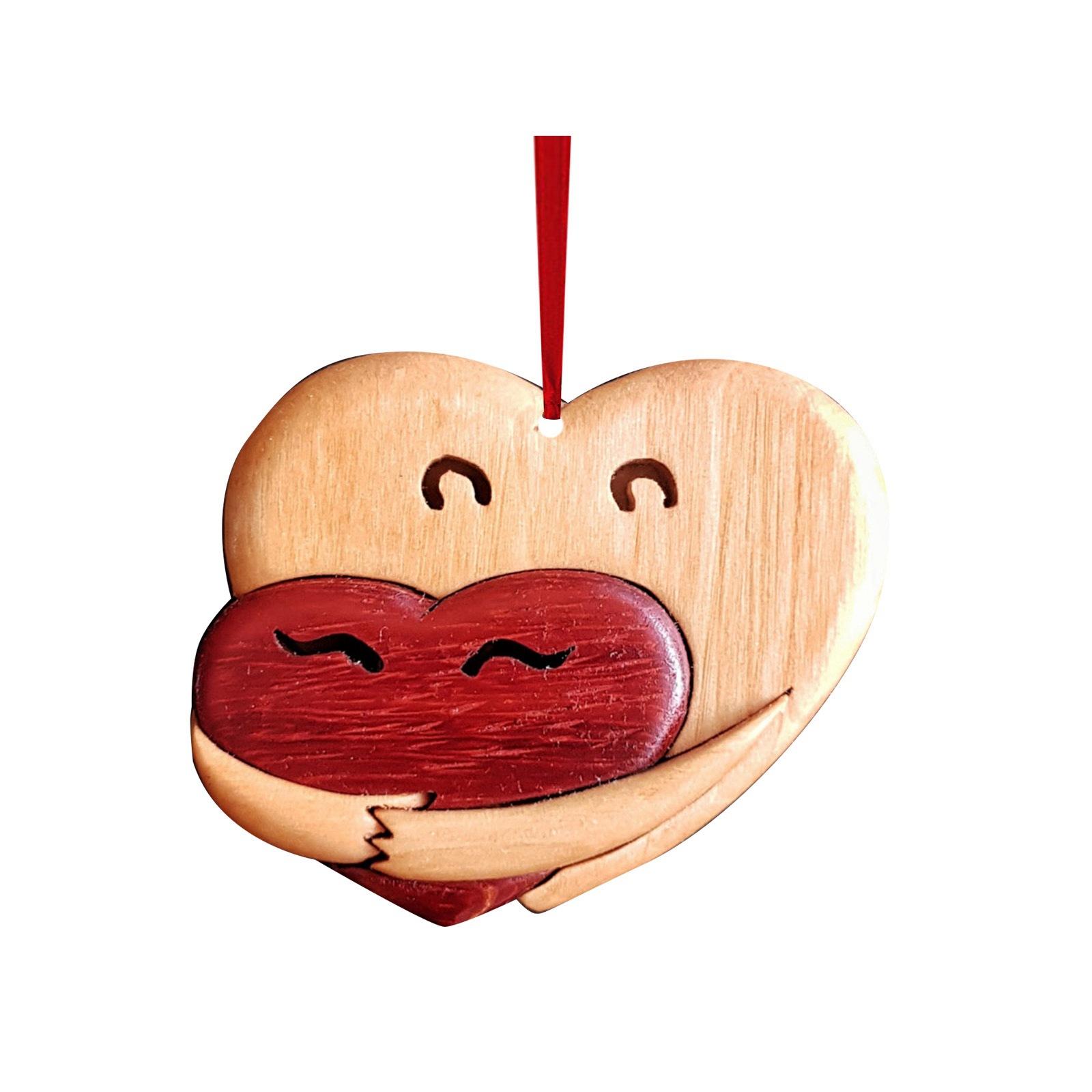 

Valentine s Day love pendant, wooden Valentine s Day pendant, gift for friends