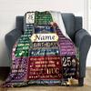 Happy Birthday Celebration Blanket Comfortable Texture For Sofa Couch Office Bed Picnics Allseason Use Cozy Home Lovers Ideal Gift For Birthday