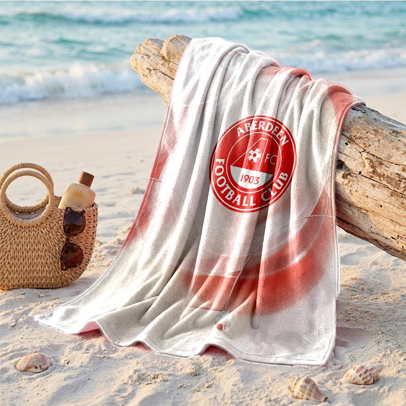 Aberdeen FC Print Microfiber Beach Towel Quick Dry Absorbent Large Towel For Beach Swimming Travel