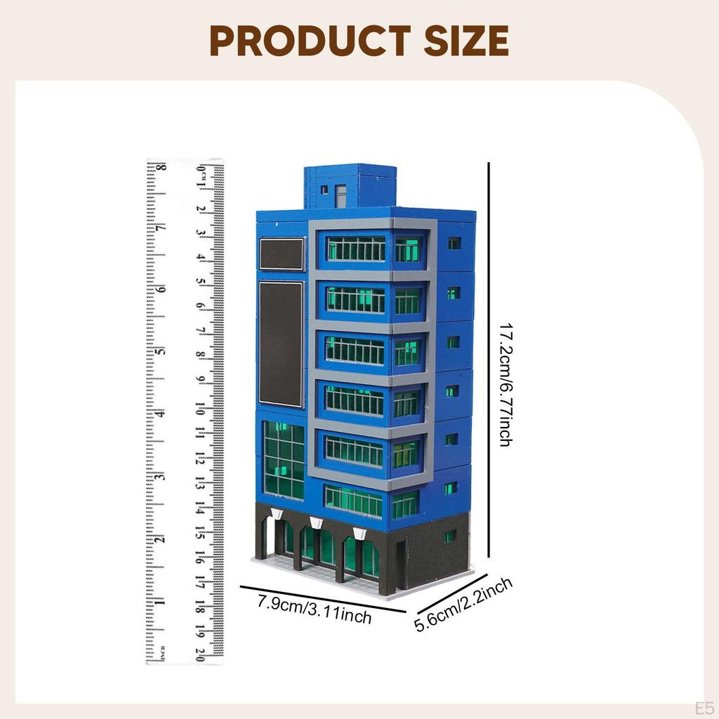 City Building Model Diorama 1/150 N Scale Scenery Layout Ornament for DIY Sand Table