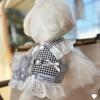 Cotton Pet Suspender Skirt Grid Breathable Cat Dog Princess Dresses Traction Buckle Pastoral Style Two Leg Dress Clothes Cat Dog