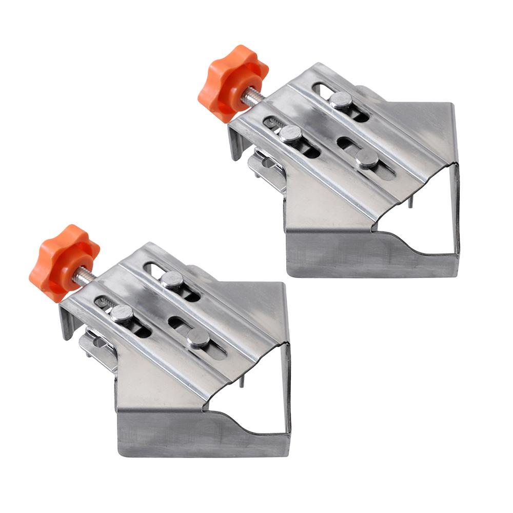 90 Degree Right Angle Clamp 2/4PCS Stainless Steel Carpenter Splicing Quick Clamp Locator Fixed Frame Clamp Woodworking Tools
