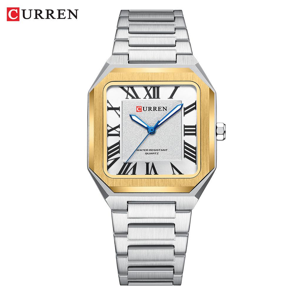 CURREN 8482 Men's Waterproof Quartz Wristwatch with Steel Band – Casual Design