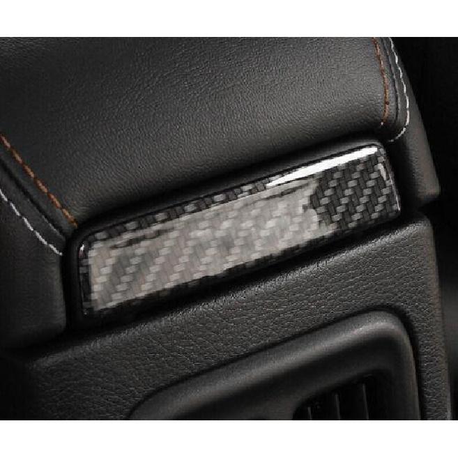 Fit For Jeep Compass 2017- Carbon Fiber Console Armrest Box Rear Cover Trim