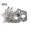 Dance Party Mask Half Face Masquerade for Women, Mesh Flower Rhinestone Venetian Decorative Mask, Costumes Accessory Halloween Carnival Prom