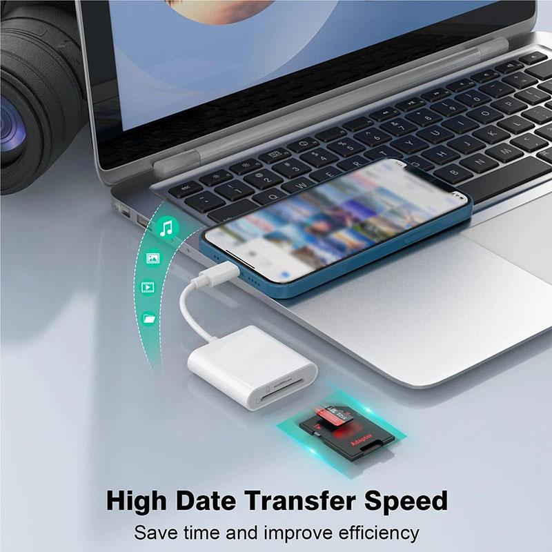 2 In 1 TF Card Reader Adapter For Phone Card Reader Data Converter Camera Photo Transmission Phone Accessories
