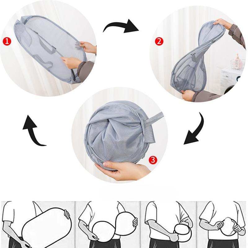 Foldable Laundry Basket - Bathroom Storage Bin, Dirty Clothes Hamper for Home