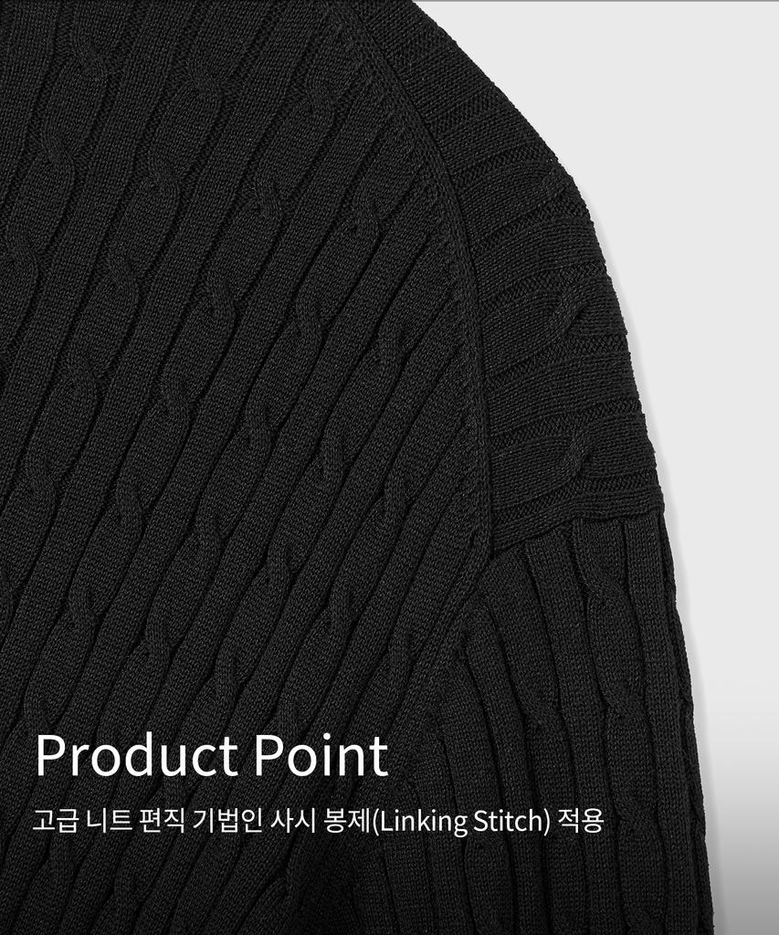 KIIMUIR (Collar Or Round) Cable Half Knit 2 Types (Type A)