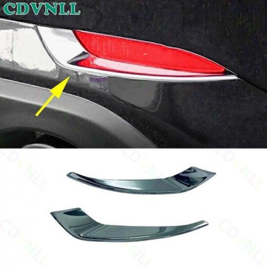 For Mazda CX-5 -2024 Chrome Silver Rear Fog Light Eyelid Molding Strip Trim