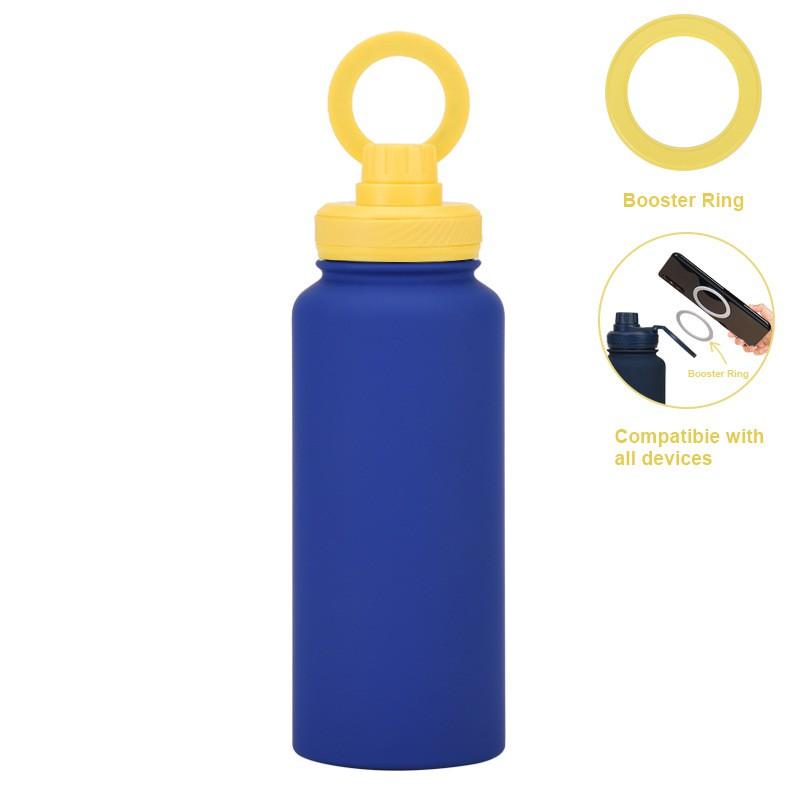 1L Vacuum Insulated Stainless Steel Travel Mug With Magnetic Phone Holder Leakproof Sport Water Bottle Outdoor Hiking Camping