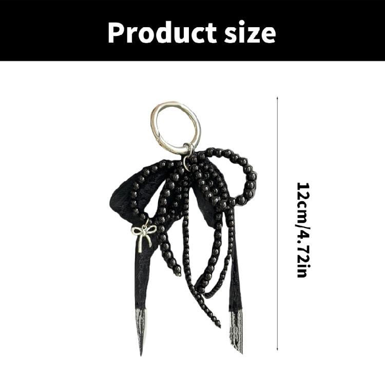 Słodka Wstążka Kokardka Perły Brelok Zawieszka Modny Dodatek do Kluczy Słodycz Zawieszka do Torby Odpowiedni do Kluczy i Toreb