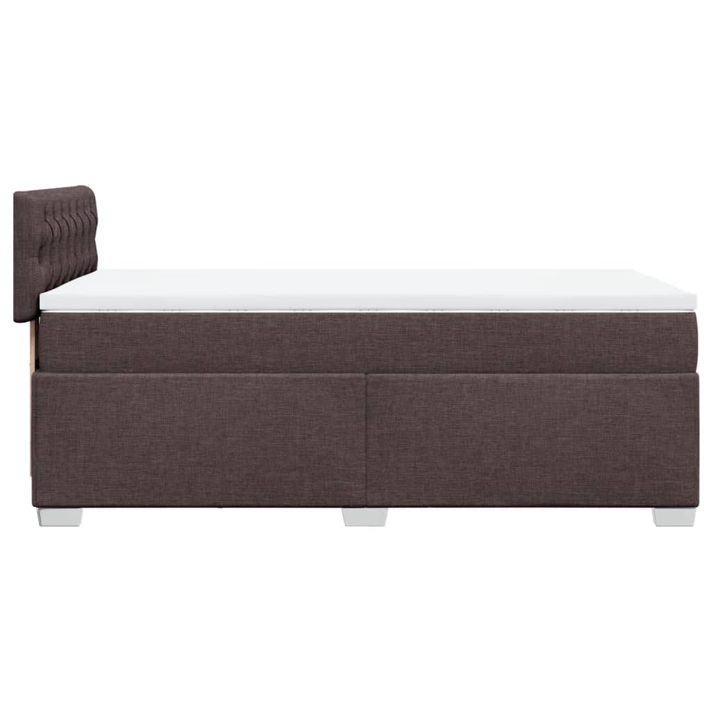 Vidaxl Letto Continentale Con Materasso, Marrone, Tessuto, 100X200 Cm