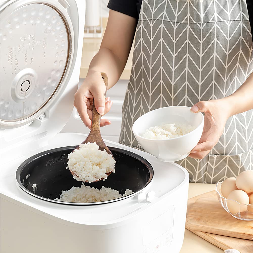 AOOSY Rice and Made of Natural Perfect for Cooking and Wok Includes Kitchen and Wooden Kitchen Large Kitchen Utensils 2-Piece Set Paddle, Spatula,