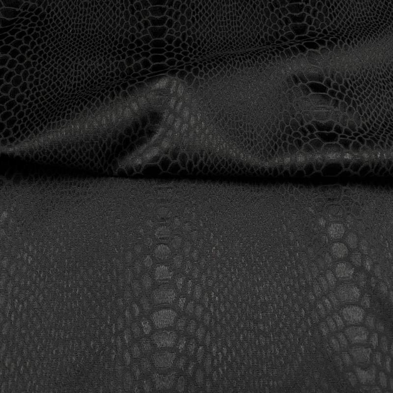 Micro-elastic Coated Python Patterned Fabric Pants Skirt Designer Clothing Fabrics Wholesale Cloth for Diy Sewing Material